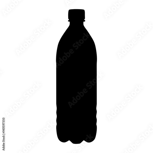 seltzer water black silhouette icon - of a soft drinks seltzer water simple vector art