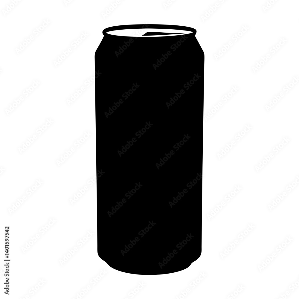 soda can black silhouette icon - of a soft drinks soda can simple vector art soda can black silhouette icon - of a soft drinks soda can simple vector art