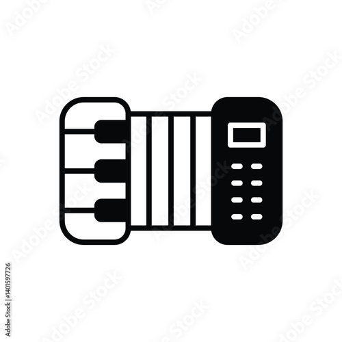 Accordion Icon Vector Stock Illustration