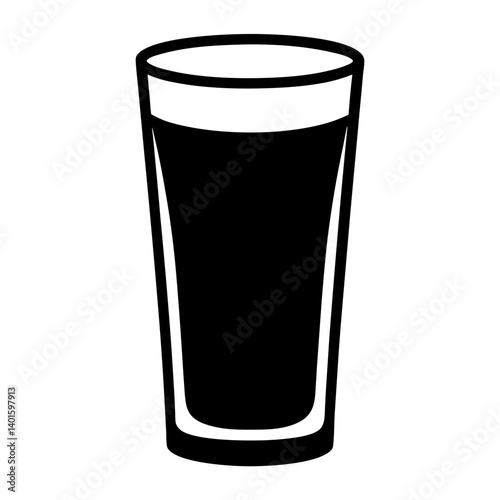 tequila shot black silhouette icon - of a soft drinks tequila shot simple vector art