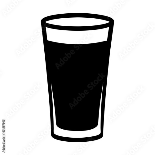 tequila shot black silhouette icon - of a soft drinks tequila shot simple vector art