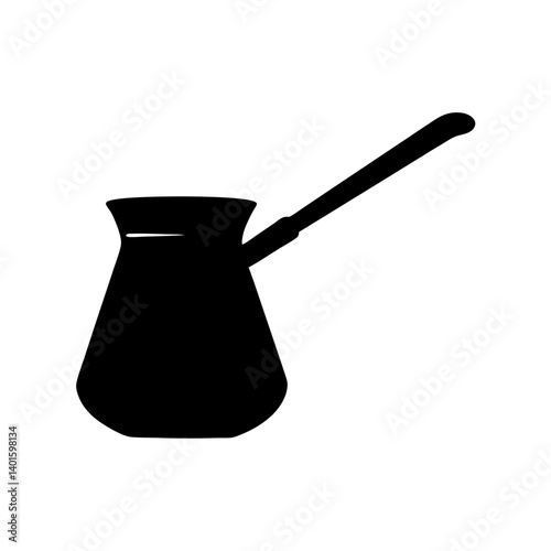 turkish coffee black silhouette icon - of a soft drinks turkish coffee, simple vector art