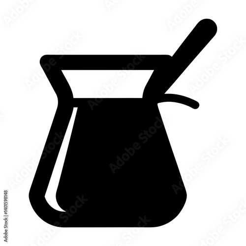 turkish coffee black silhouette icon - of a soft drinks turkish coffee simple vector art