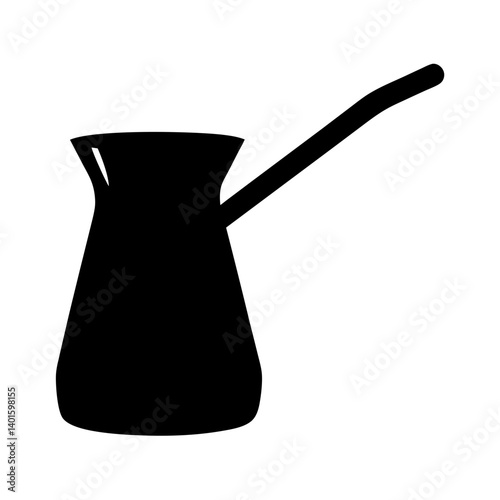 turkish coffee black silhouette icon - of a soft drinks turkish coffee simple vector art