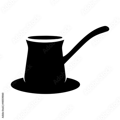 turkish coffee black silhouette icon - of a soft drinks turkish coffee simple vector art