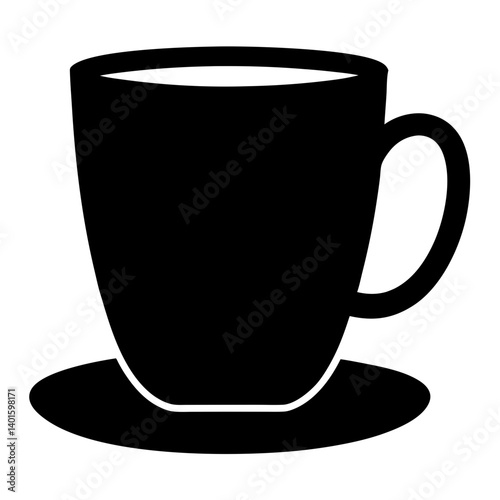 Turkish coffee cup black silhouette icon - of a soft drinks turkish coffee simple vector art