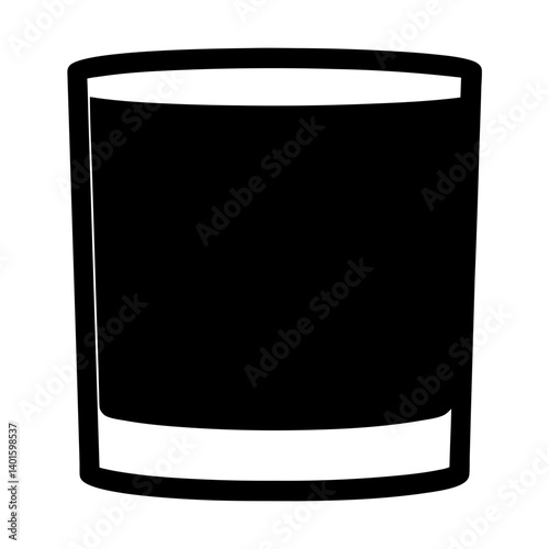 whisky sour black silhouette icon - of a soft drinks whisky sour simple vector art