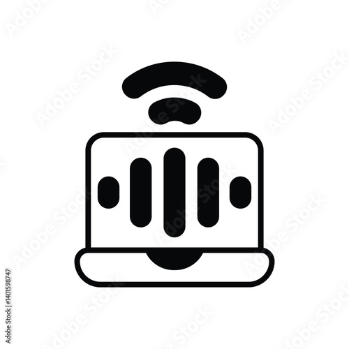 Computer Music Icon Vector Stock Illustration