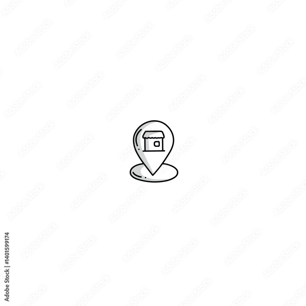 Home Location icon logo flat vector design Home Location icon logo flat vector design