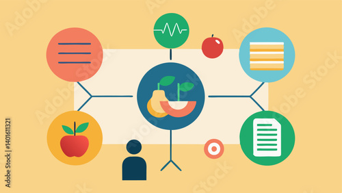 These descriptions provide visual ideas for conveying the concept of personalized diet plans based on genetics and biomarker data in a simple and engaging manner.