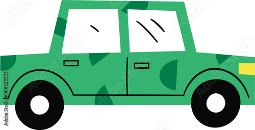 Simple Geometric Car Drawing