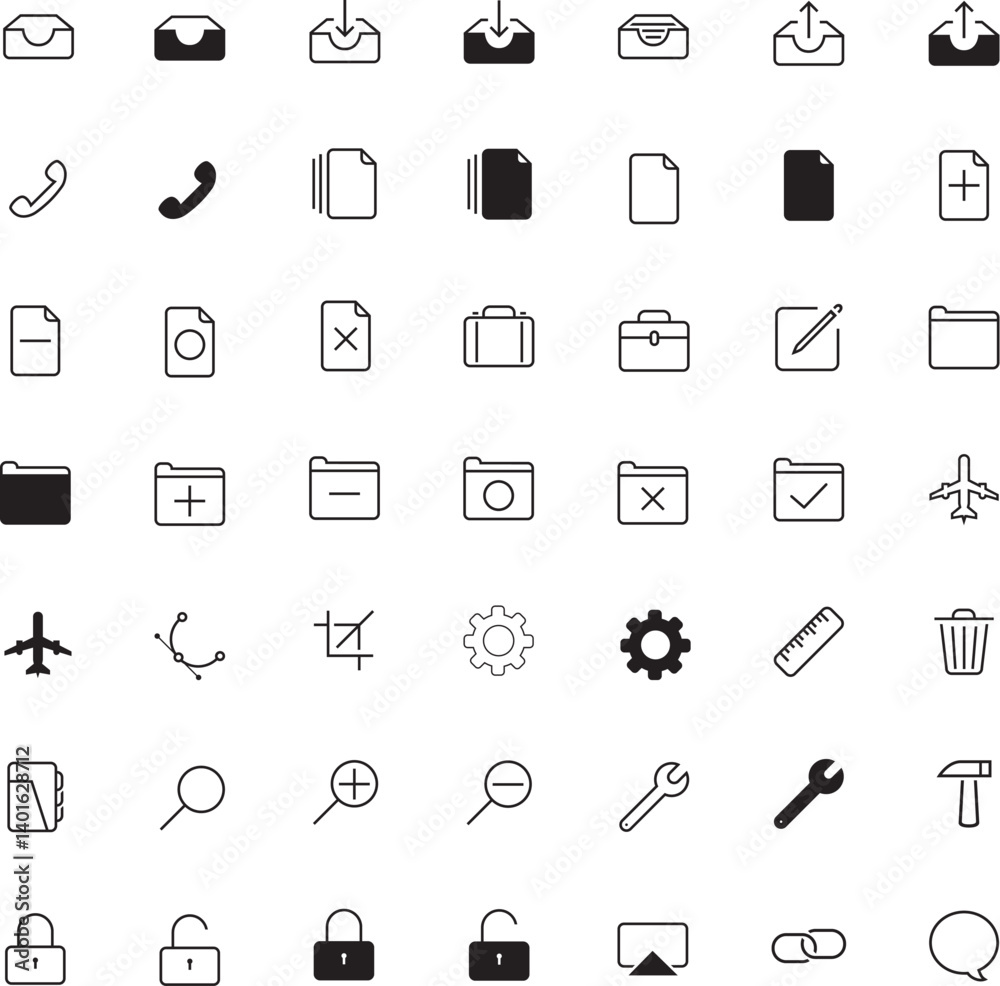Minimal Line Icons – Essential Vector Icon Pack - Set. Ideal For: App interfaces, Website dashboards, Infographics, Presentations, Icon replacements for minimalist branding. Clean monoline style