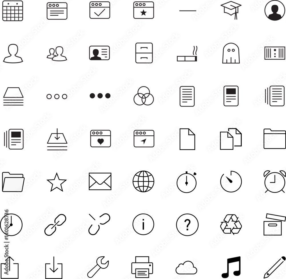 Minimal Line Icons – Essential Vector Icon Pack - Set. Ideal For: App interfaces, Website dashboards, Infographics, Presentations, Icon replacements for minimalist branding. Clean monoline style