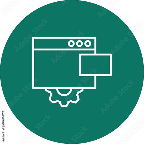 Ab Testing Vector Line Circle Icon Design for personal and commercial use