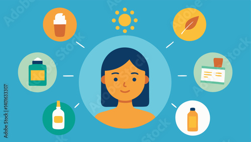 Lifestyle Guidance A visual guide showing a range of skincare products sun protection and healthy habits recommended postexosome therapy.
