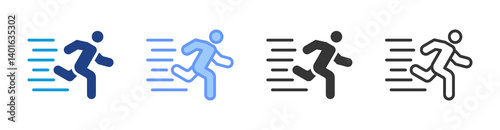 Action icon set multiple style collection