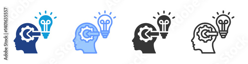 Proactive Approach icon set multiple style collection