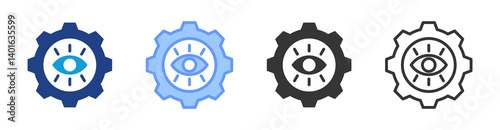 Visual Management icon set multiple style collection