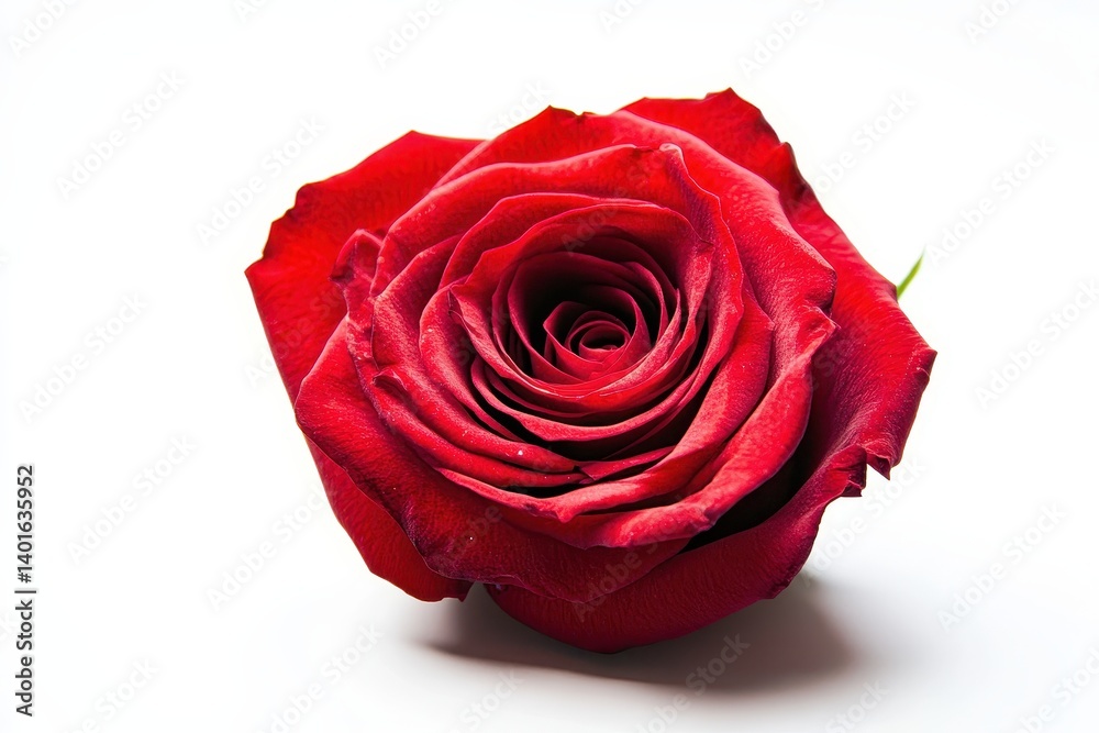 Naklejka premium Single Red Rose Close-up