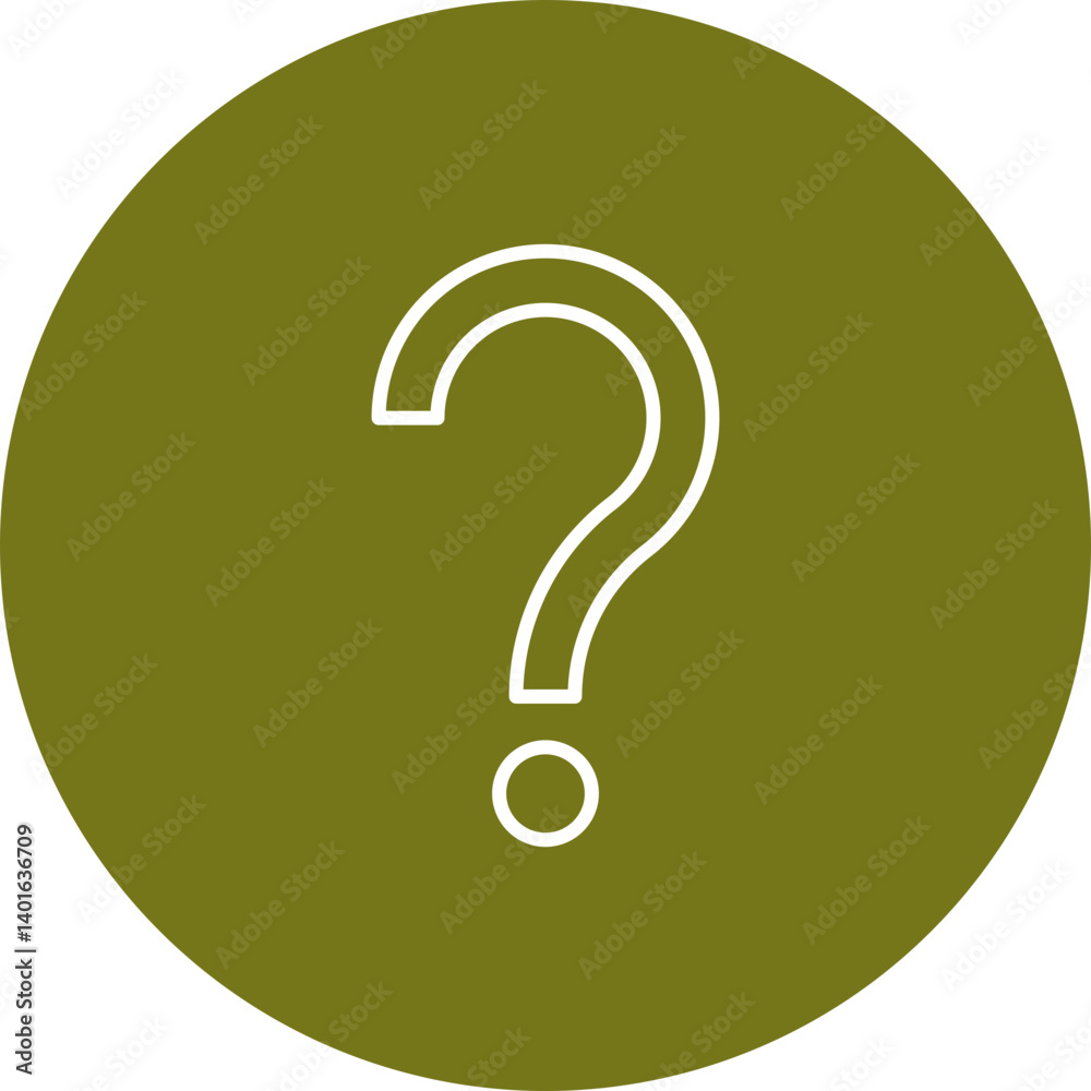 Question Vector Line Circle Icon Design Question Vector Line Circle Icon Design