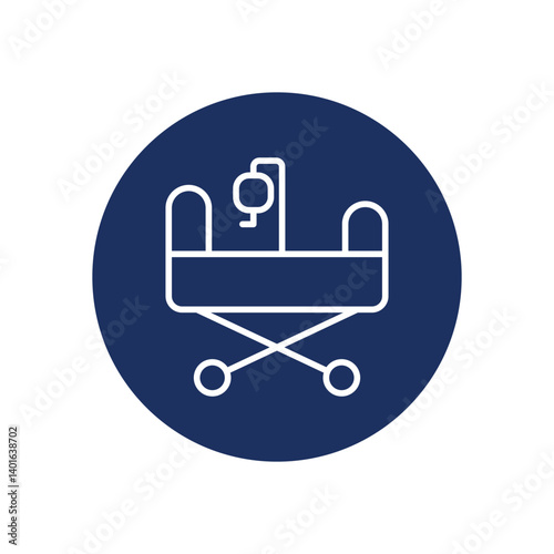 Hospital Bed Icon Vector Stock Illustration