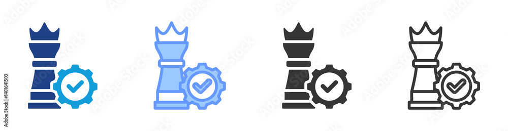 Differentiation Strategy icon set multiple style collection Differentiation Strategy icon set multiple style collection