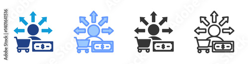 Behavioral Segmentation icon set multiple style collection