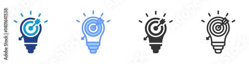 Marketing Strategy icon set multiple style collection