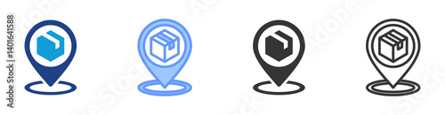 Brand Positioning icon set multiple style collection