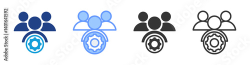 Crm icon set multiple style collection