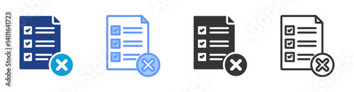Rejected icon set multiple style collection