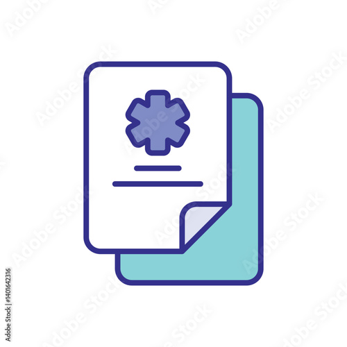 Prescription Pad Icon Vector Stock Illustration