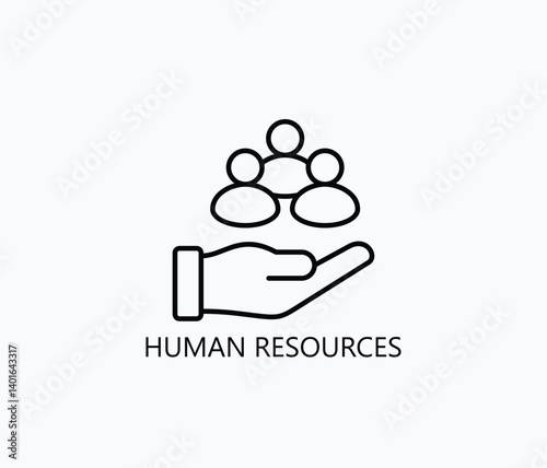 Human Resources Icon Or Logo Isolated Illustration