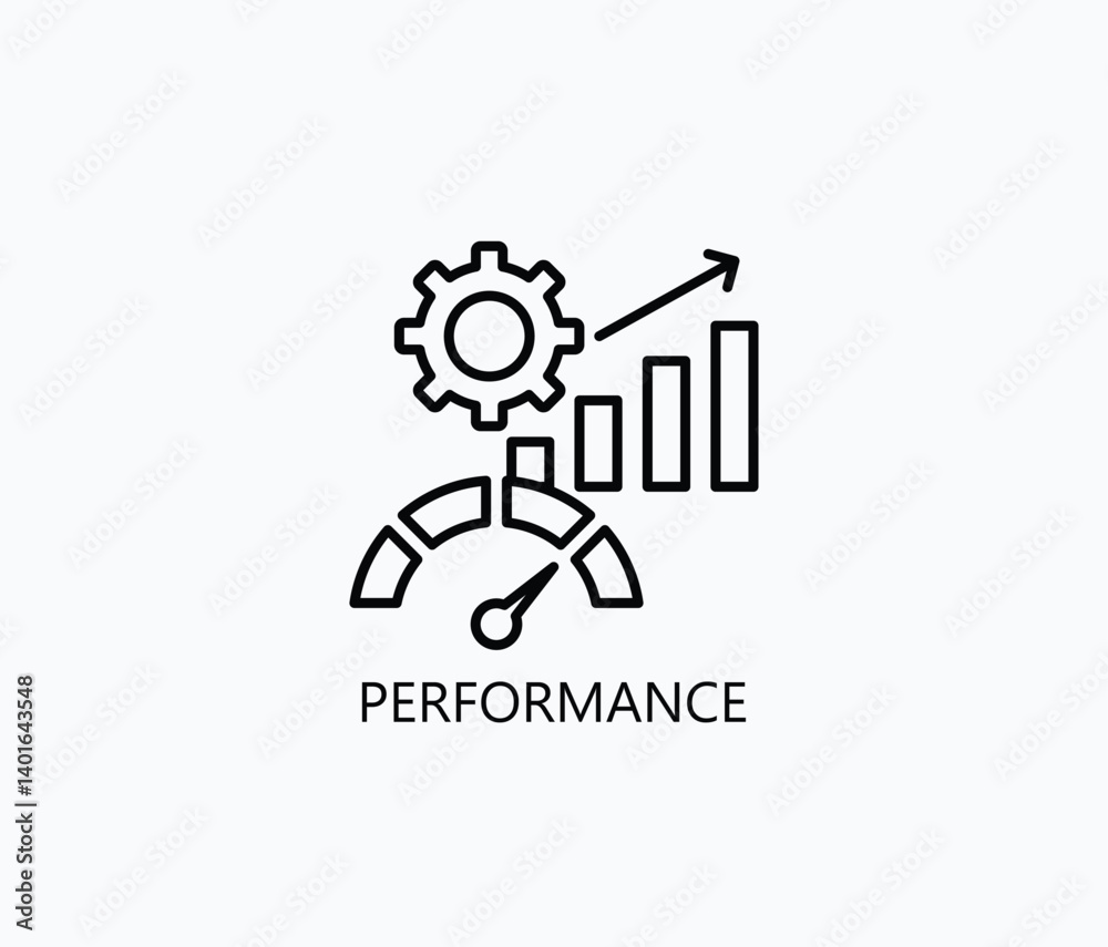 Performance Icon Or Logo Isolated Illustration Performance Icon Or Logo Isolated Illustration