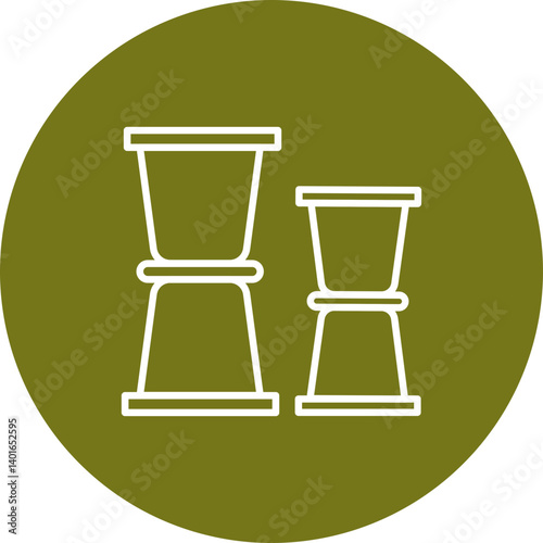 Jigger Vector Line Circle Icon Design