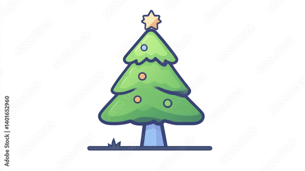 custom made wallpaper toronto digitalA festive Christmas tree adorned with ornaments and a star perfect for holiday designs and dec