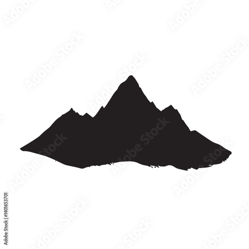 Sharp Edged Mountain Range Vector Design