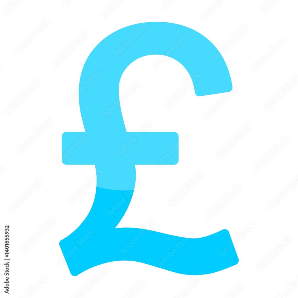 Obraz premium Pound Sterling Flat Flat Icon