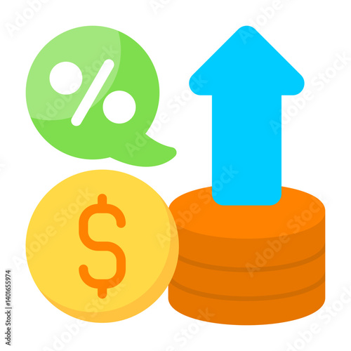 Interest Rates Flat Flat Icon