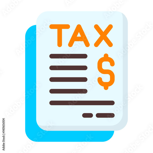 Tax Report Flat Flat Icon