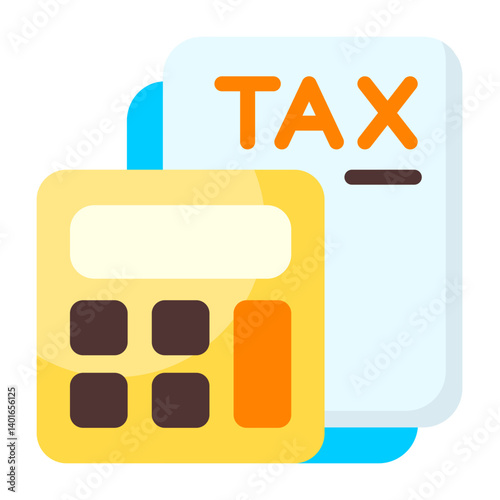 Tax Calculator Flat Flat Icon