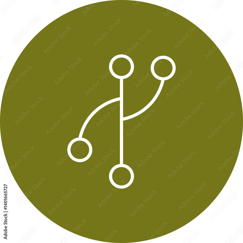 Version Control Vector Line Circle Icon Design Version Control Vector Line Circle Icon Design