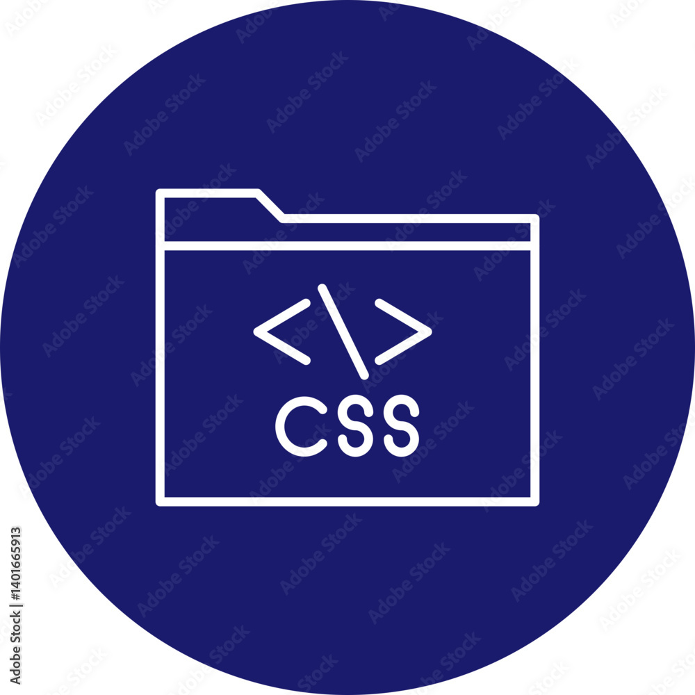 CSS Vector Line Circle Icon Design CSS Vector Line Circle Icon Design