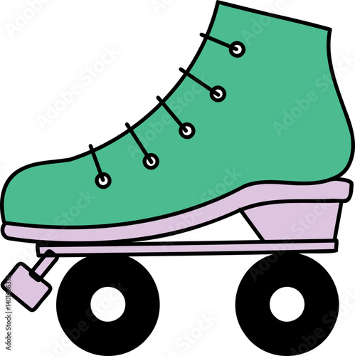 Skate Retro Groovy Hand Drawn