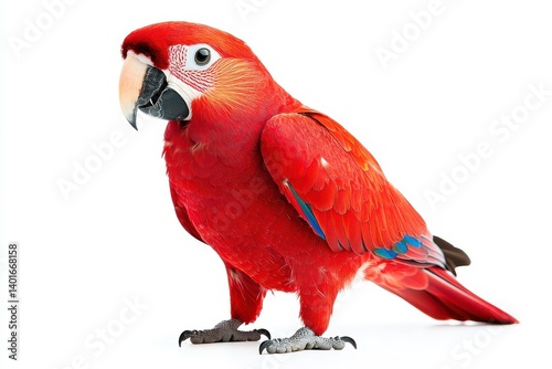 Red parrot profile, vibrant color