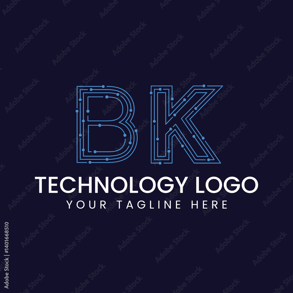 Technology Outline Font - Letter with Dots and Lines Technology Outline Font - Letter with Dots and Lines