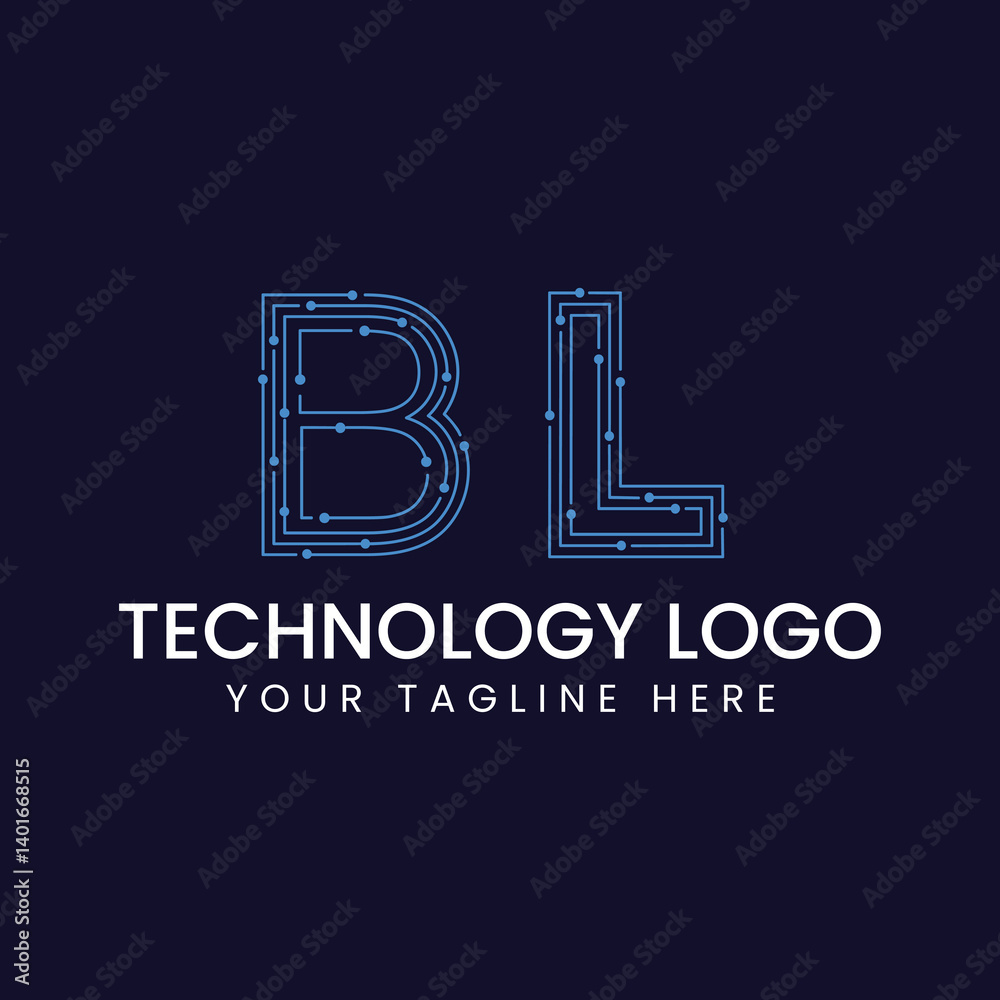 Technology Outline Font - Letter with Dots and Lines Technology Outline Font - Letter with Dots and Lines