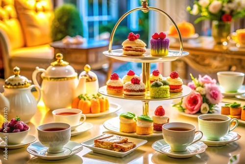 Luxury Afternoon Tea Hotel Cakes Pastries