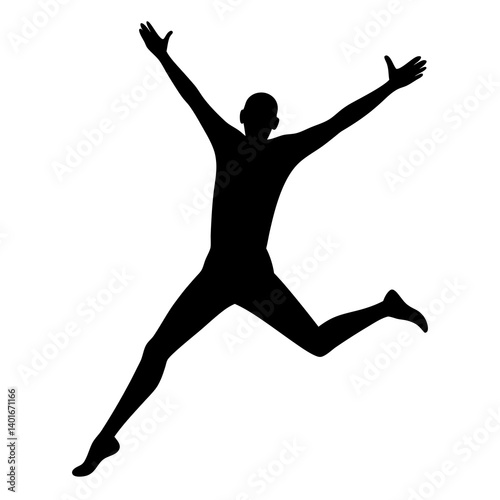silhouette of a man jumping