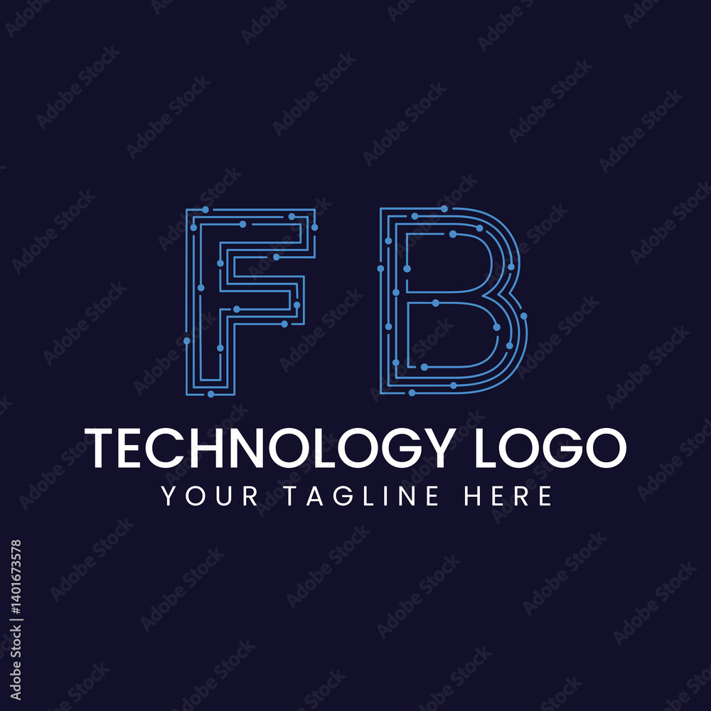 Technology Outline Font - Letter with Dots and Lines Technology Outline Font - Letter with Dots and Lines